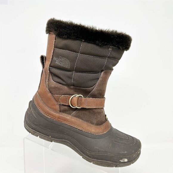 The North Face Women's Brown Waterproof Winter Snow Boots Size 8 Comfort - Picture 1 of 14